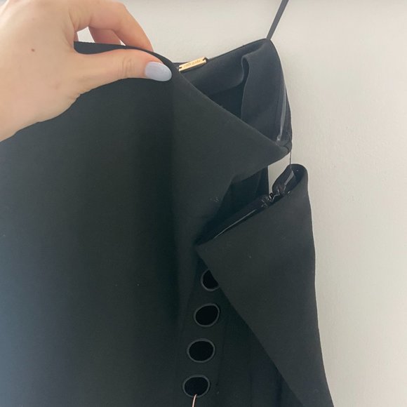 Cult Gaia Capri Maxi Dress Black Off-the-shoulder Cut-out Detachable Long Sleeve - Picture 6 of 14